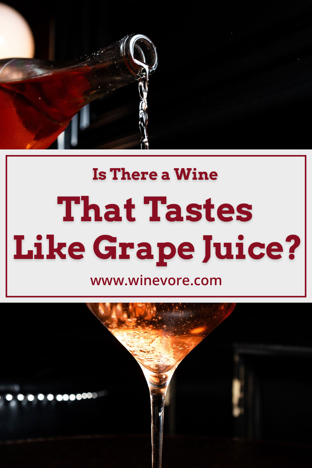 Wine being poured on a glass from a bottle - Is There a Wine That Tastes Like Grape Juice?