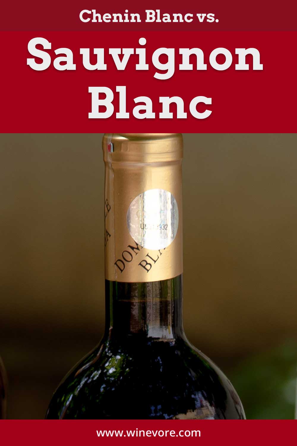 Close up of a sealed wine bottle - Chenin Blanc vs. Sauvignon Blanc