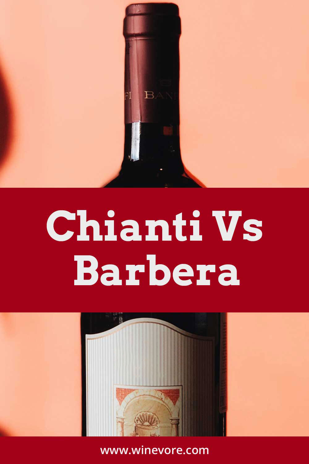 Sealed wine bottle - Chianti Vs. Barbera.