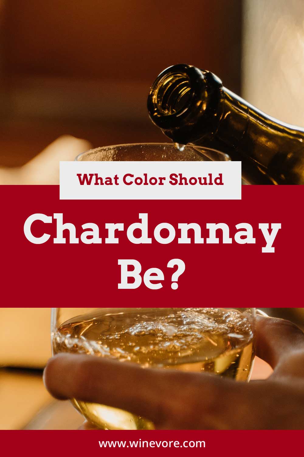 A glass of chardonnay in a hand - what color should it be?