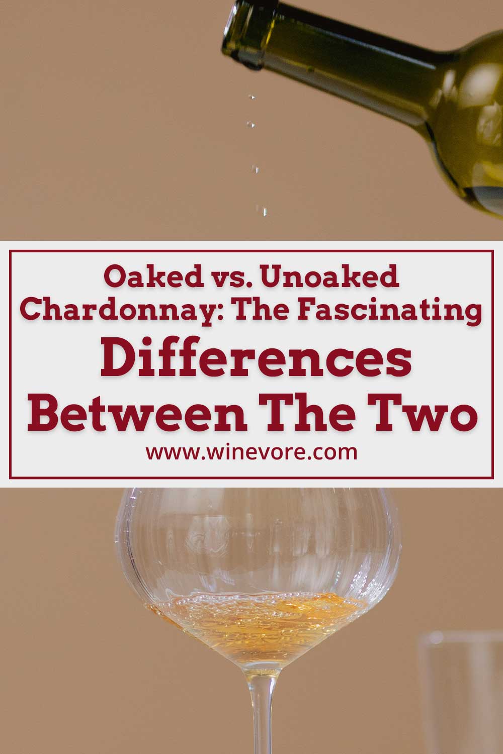 White wine in a glass and a wine bottle dripping wine into it - Oaked vs. Unoaked Chardonnay: The Fascinating Differences Between The Two.