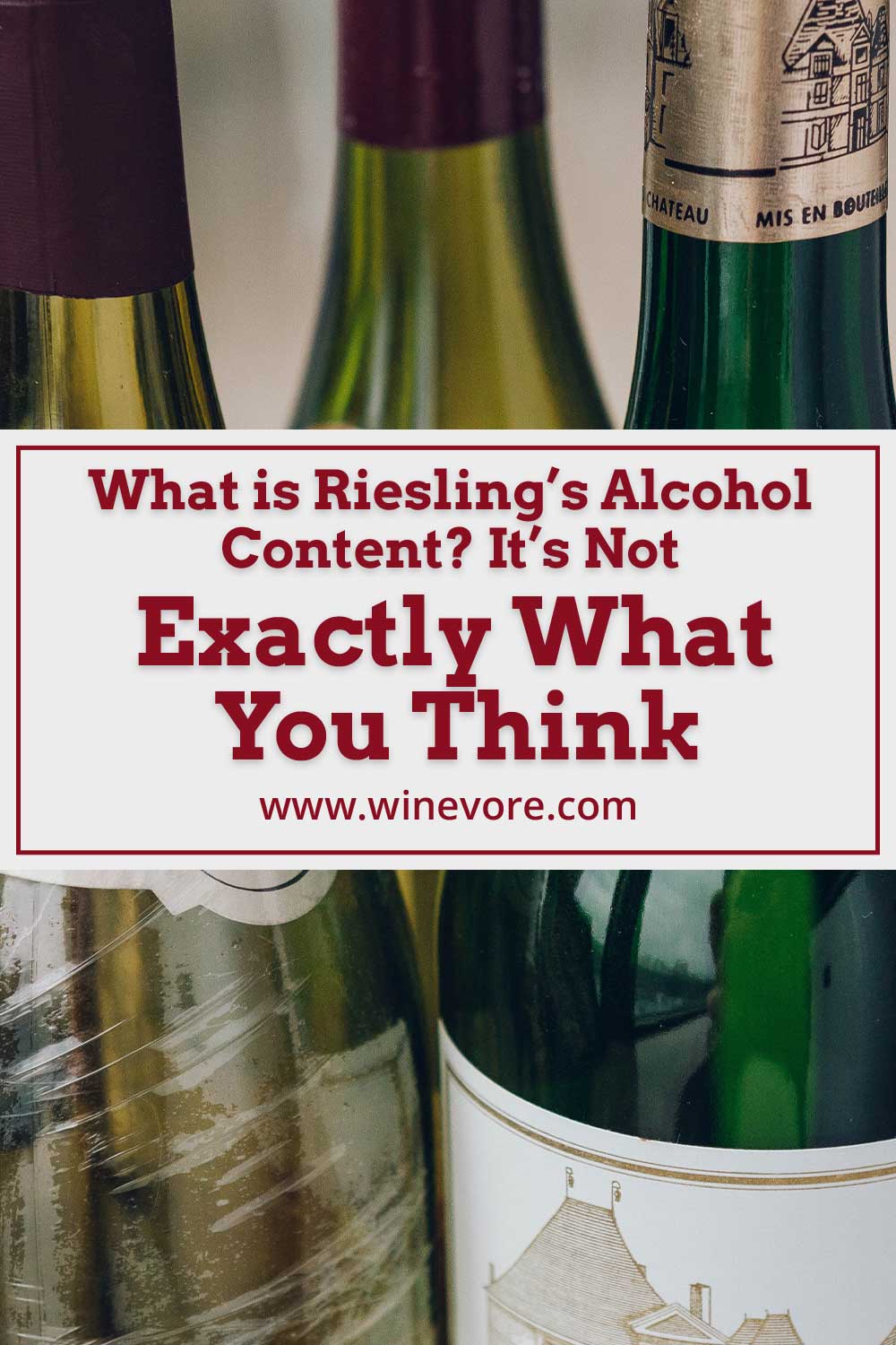 Three wine bottles together - Riesling's Alcohol Content