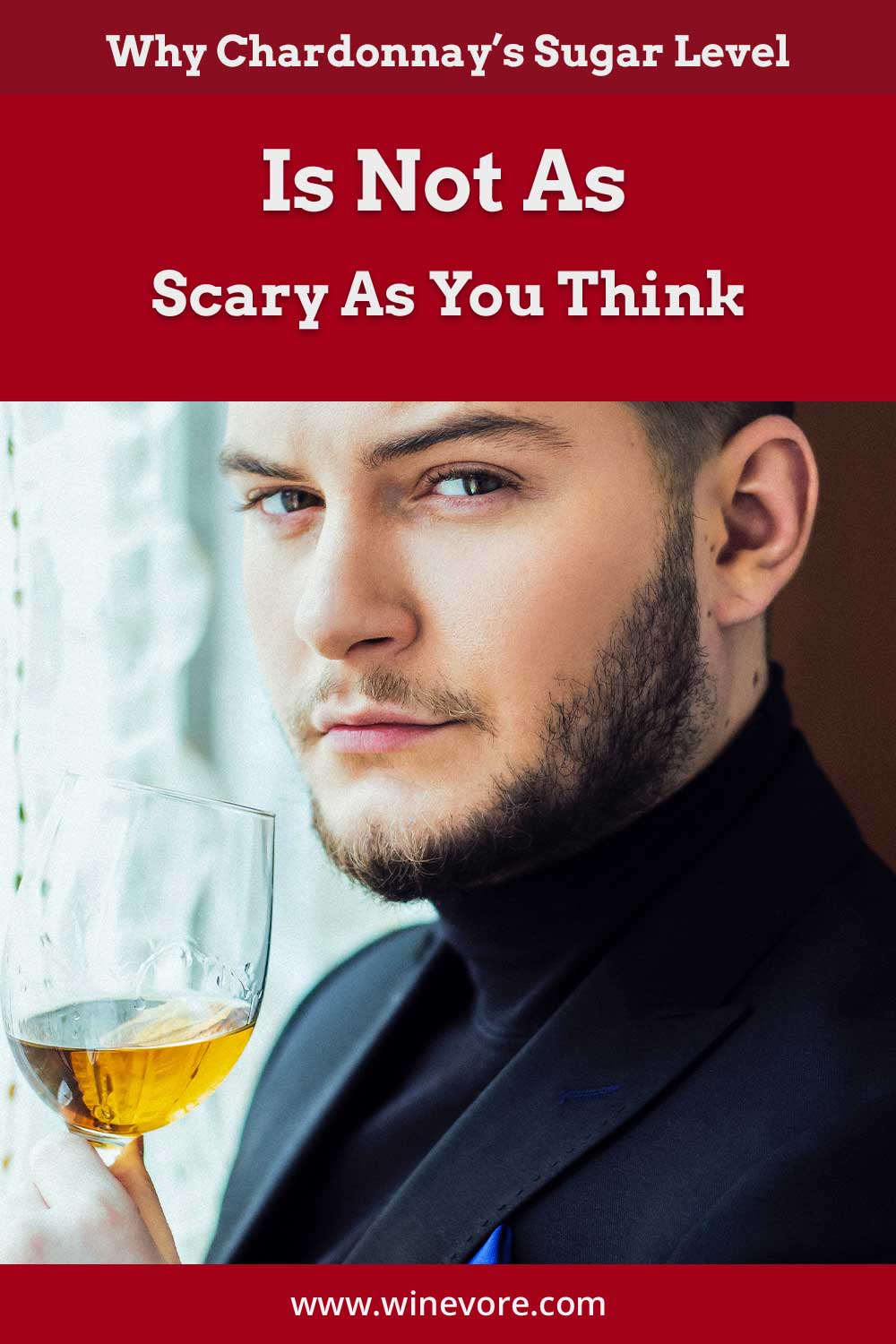 Man in a suit with wine glass in hand - Why Chardonnay's Sugar Level Is Not As Scary As You Think?