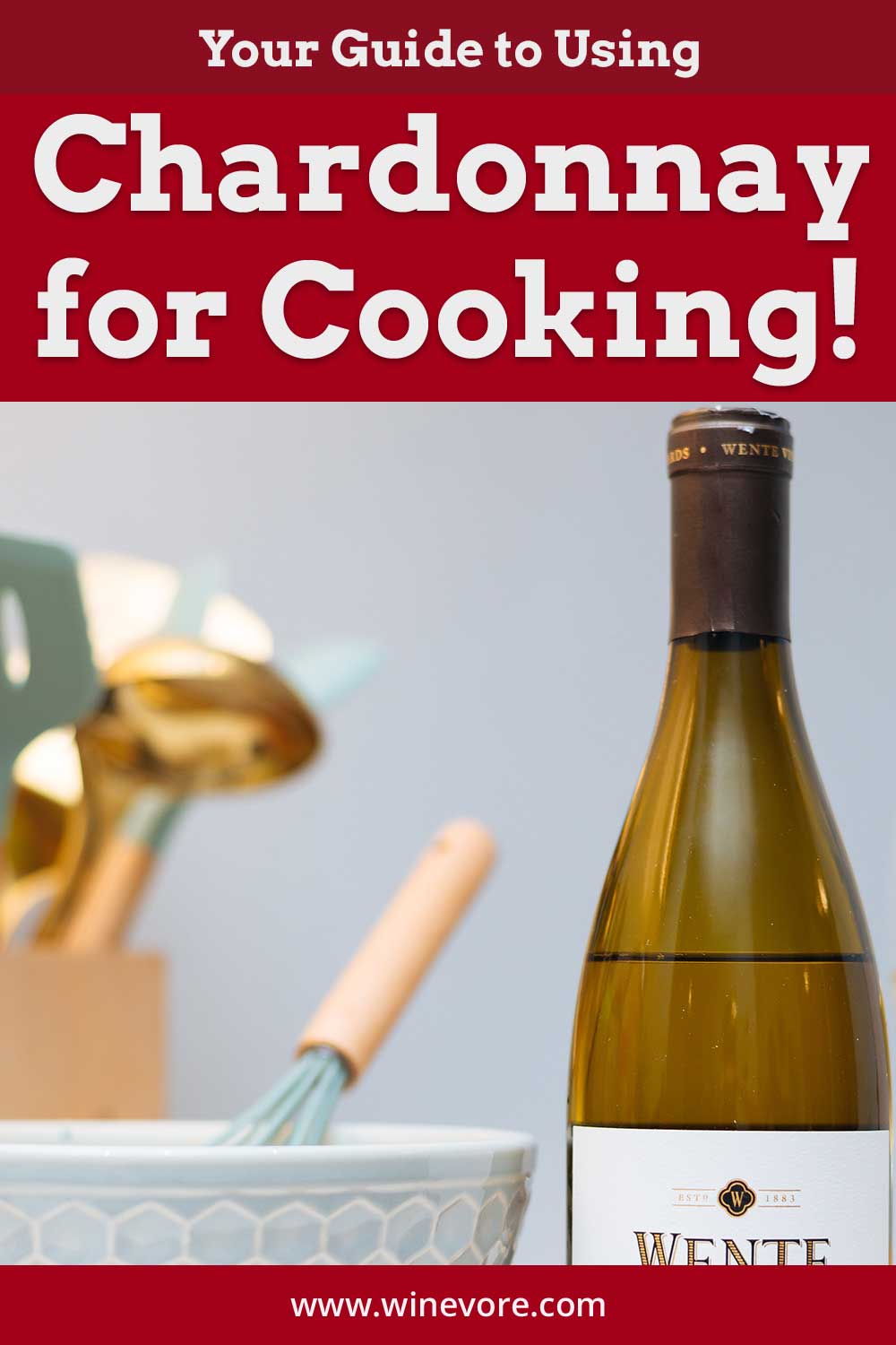 Bottle of wine near a bowl - Your Guide to Using Chardonnay for Cooking!