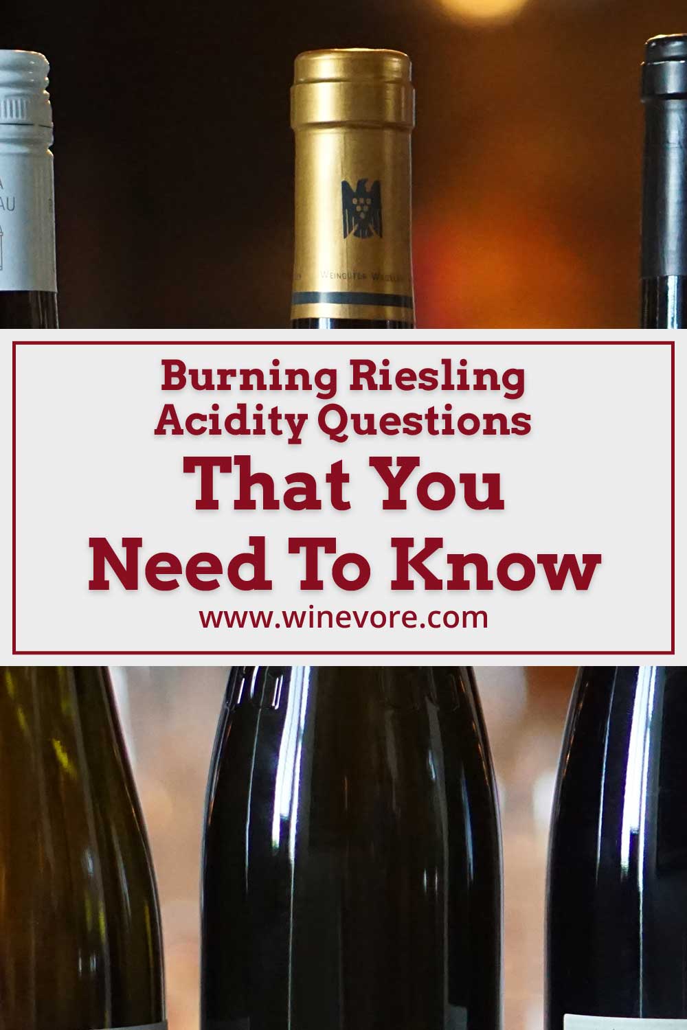 Three sealed wine bottles - Riesling Acidity Questions.