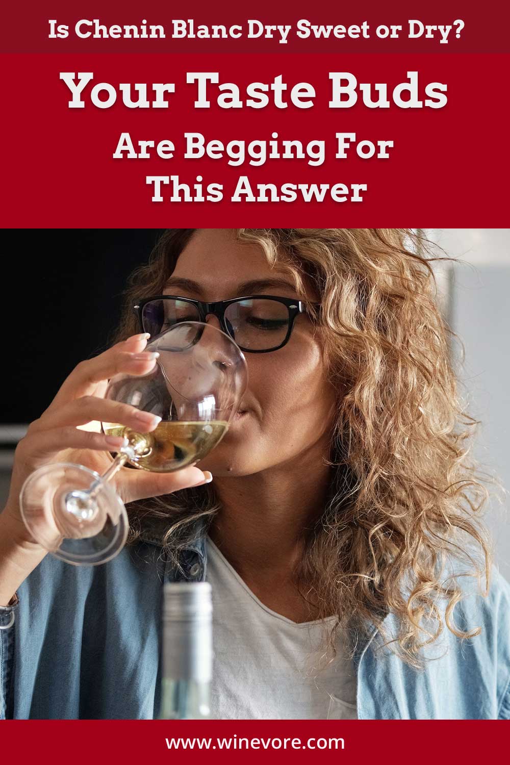 Woman drinking white wine from a glass - Is Chenin Blanc Dry Sweet or Dry?