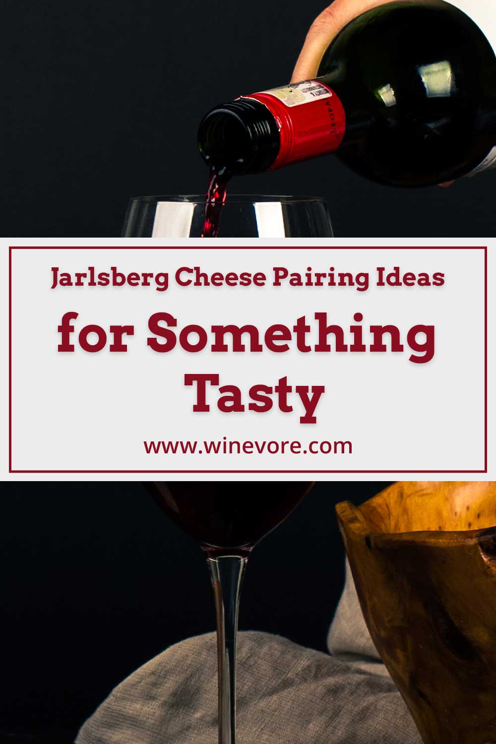 Wine being poured into a glass - Jarlsberg Cheese Pairing Ideas.