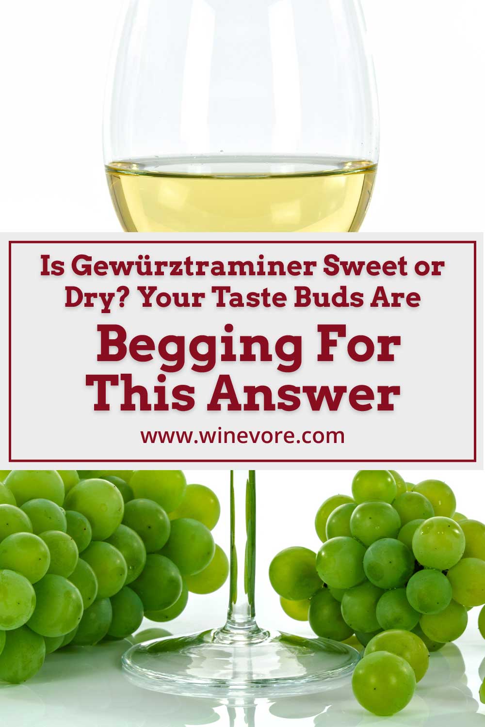 A wine filled glass and green grapes are in the bottom - Is Gewürztraminer Sweet or Dry? Your Taste Buds Are Begging For This Answer.