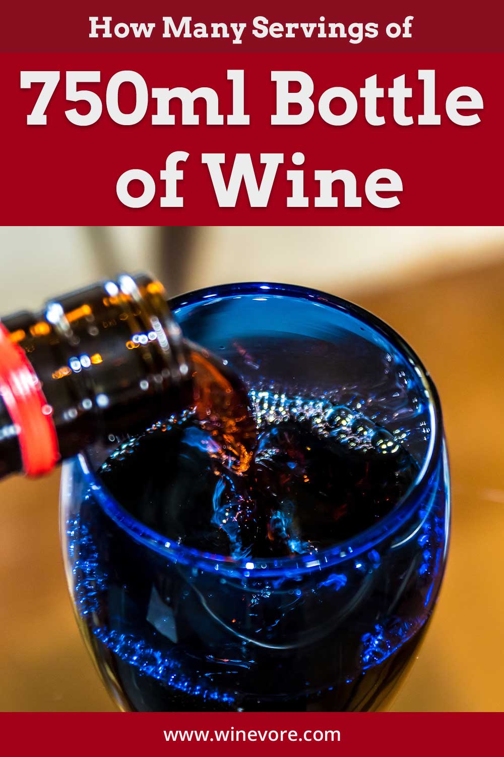 Wine being poured into a glass - How Many Servings of 750ml Bottle of Wine?